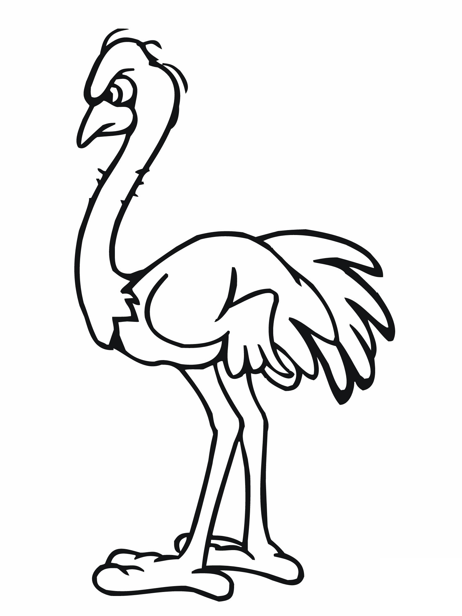 Free printable ostrich coloring pages for kids