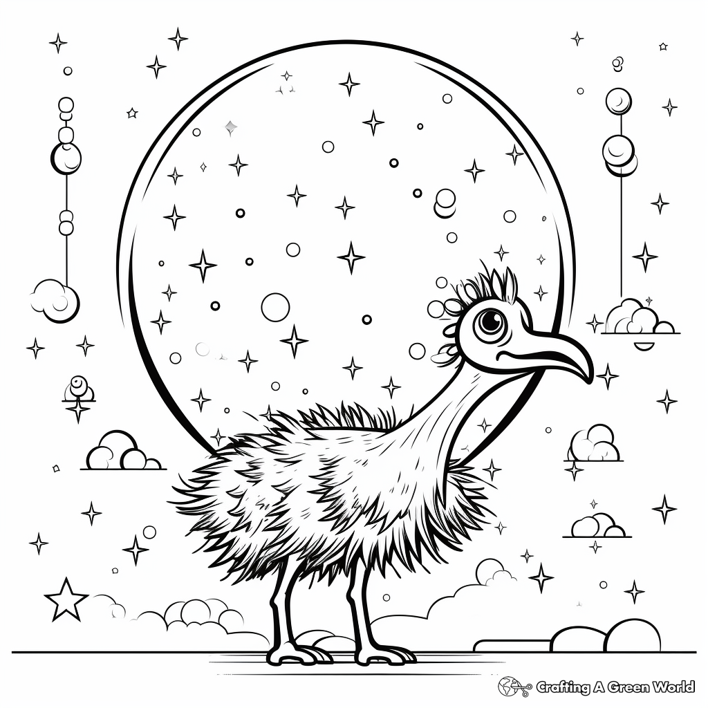 Ostrich coloring pages
