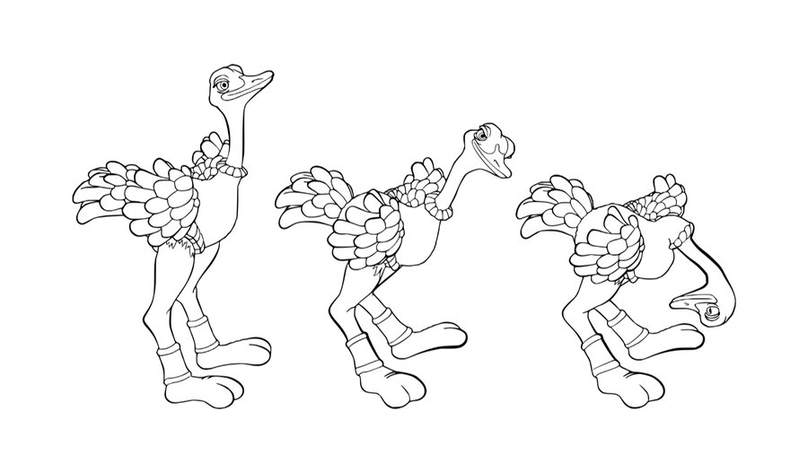 Ostrich animation made with ebsynth