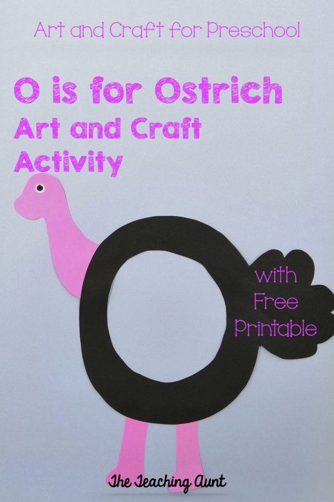 O is for ostrich art and craft