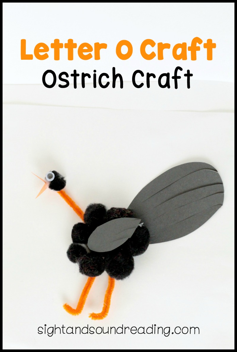 Letter o craft ostrich craft mrs karles sight and sound reading