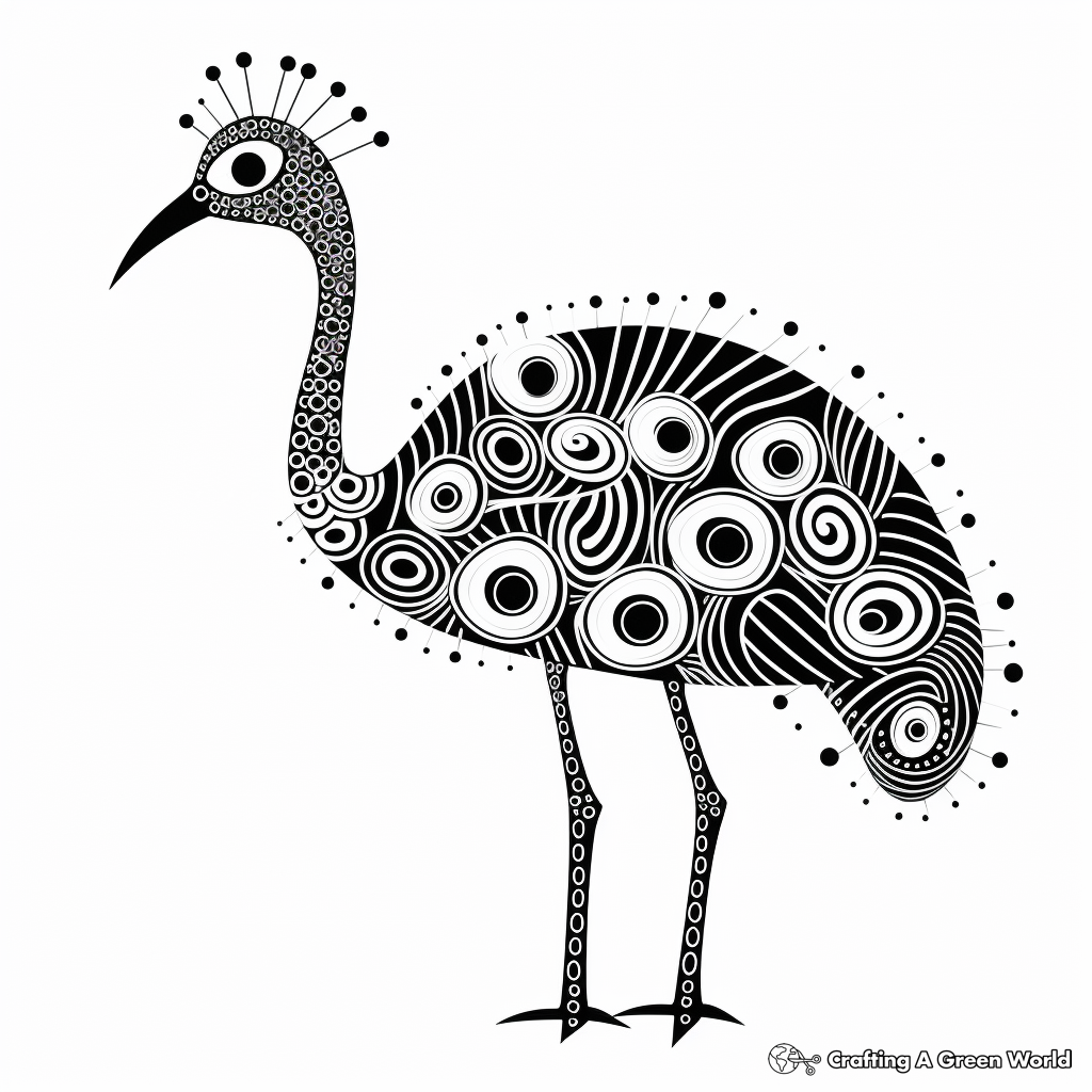 Ostrich coloring pages
