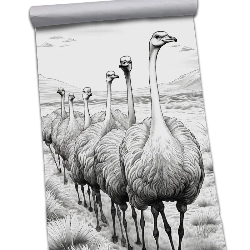 Thickened pages grassland animal theme coloring book