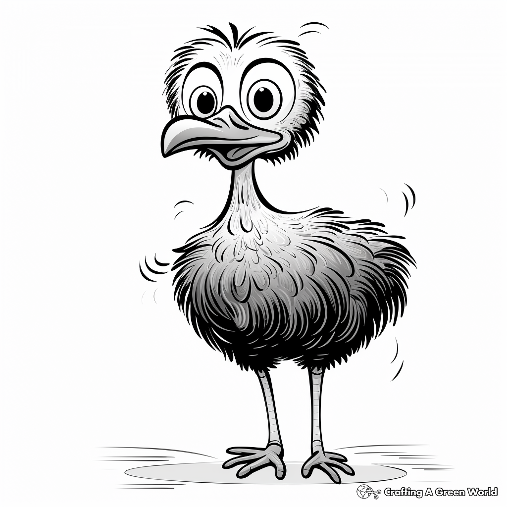 Ostrich coloring pages