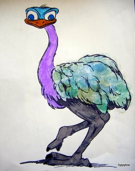 Tippytoe crafts ostriches