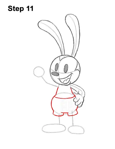 How to draw oswald the lucky rabbit video step
