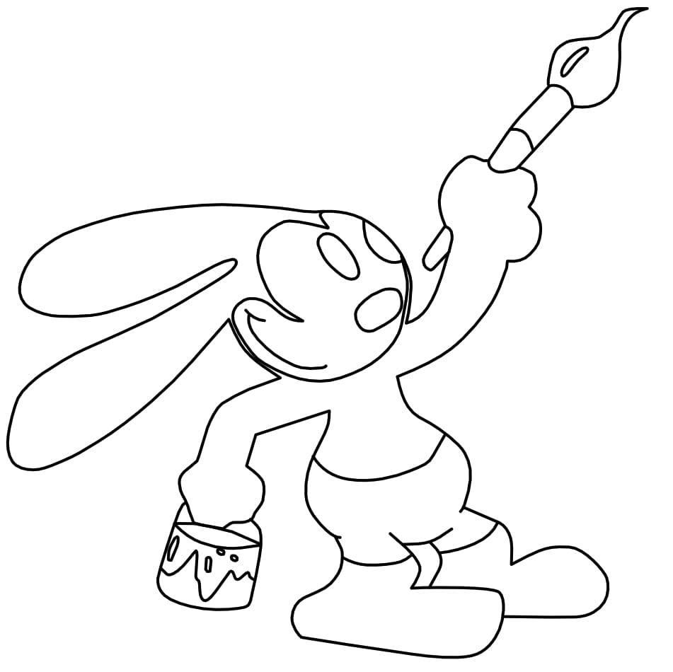 Oswald the lucky rabbit coloring pages