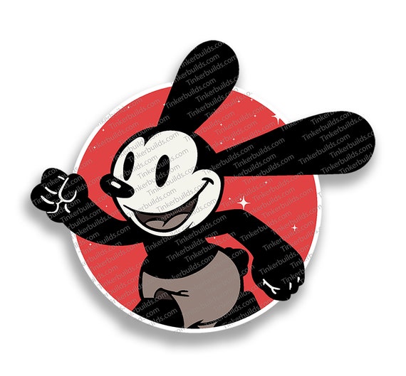 Oswald the lucky rabbit magnet or sticker