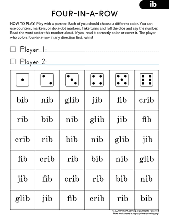 Reading ib word family words