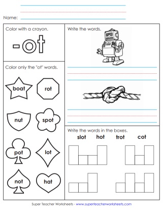 Word family worksheets