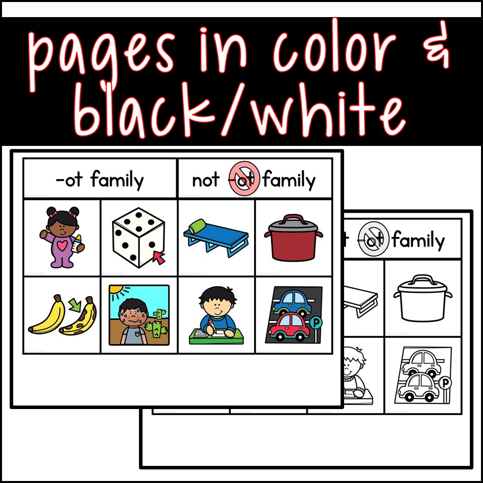 Cvc word family activity centers for ot word family made by teachers