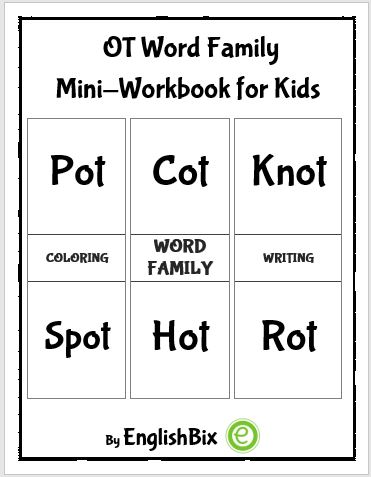 Ot family words activity worksheets