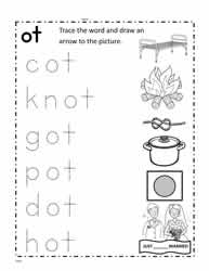Ot word family printables worksheets