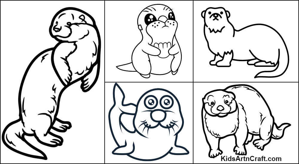 Otter coloring pages for kids â free printables