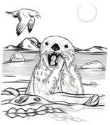 Otters coloring pages free coloring pages