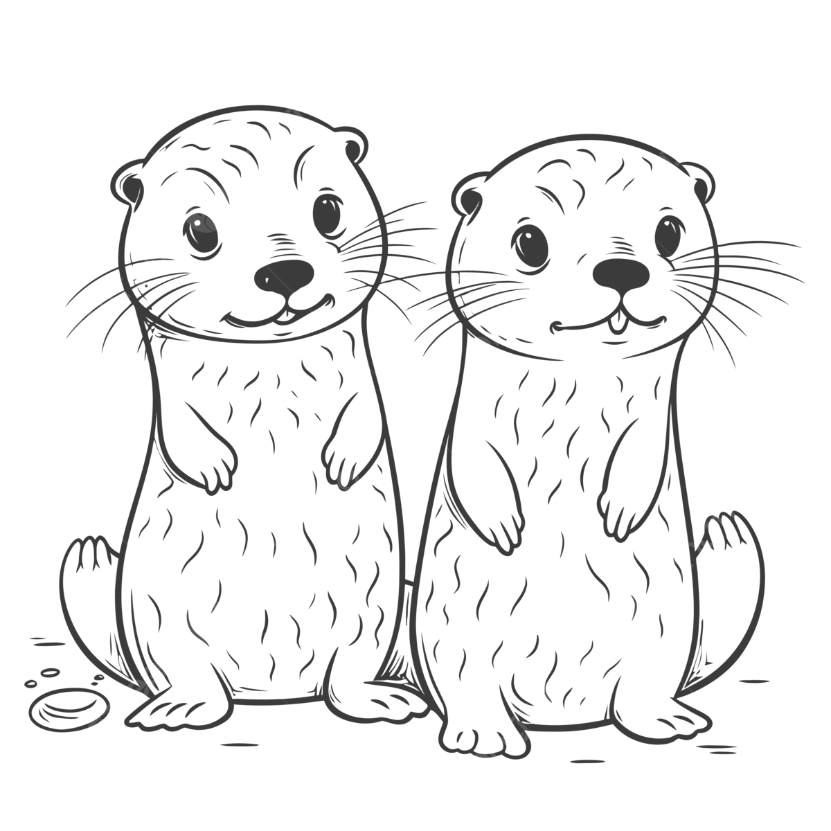 Two otter coloring pages vector illustration outline sketch drawing wing drawing rat drawing ring drawing png and vector with transparent background for free download