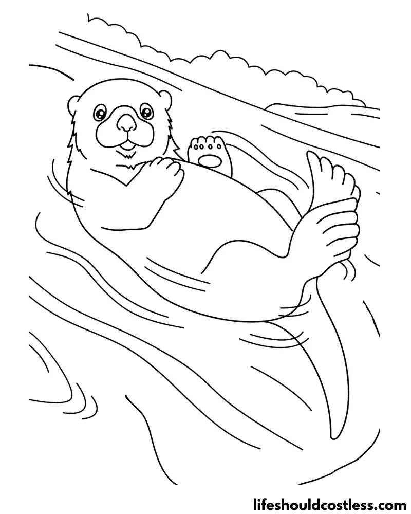Otter coloring pages free printable pdf templates
