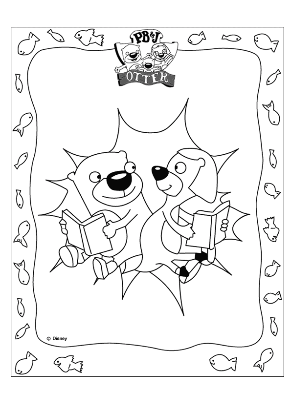 Pbj otter colouring pages