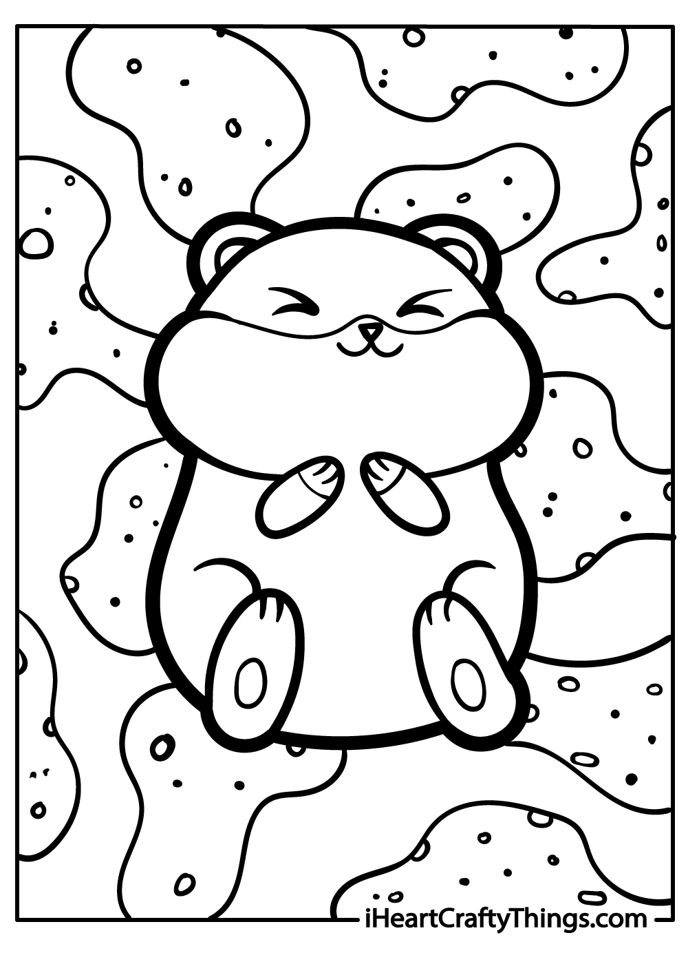 Hamster coloring pages free printables