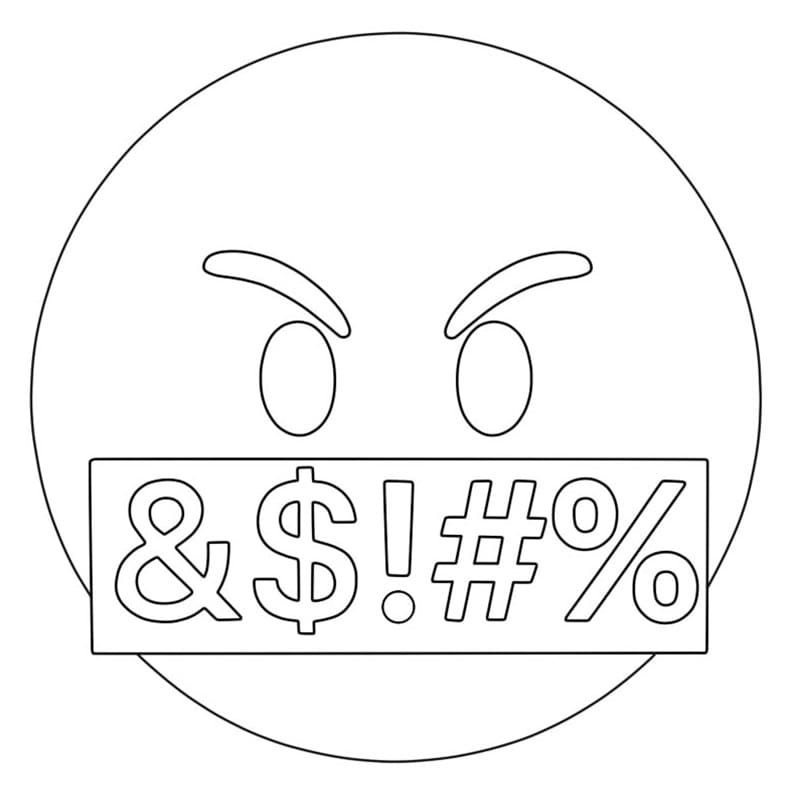 Cute emojis coloring page