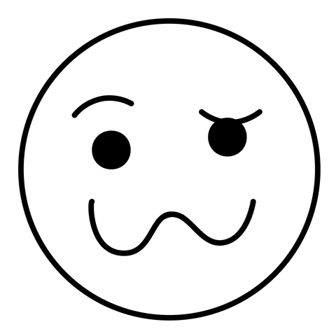 Woozy face emoji coloring page free printable coloring pages