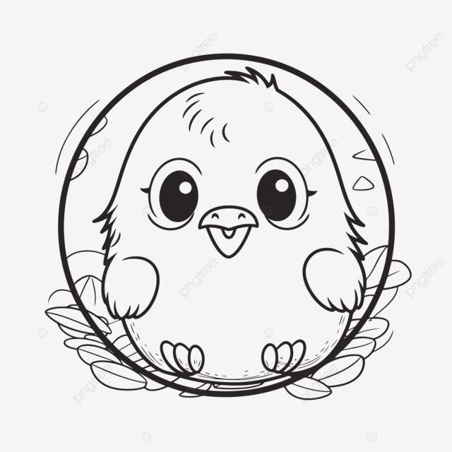 Desenho de pãgina coloraãão galinha pequena um esboão emoji fofo vetor png desenho de galinha desenho de asa desenho de anel imagem png e vetor para download gratuito