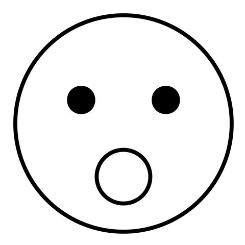 Face with open mouth emoji coloring page free printable coloring pages