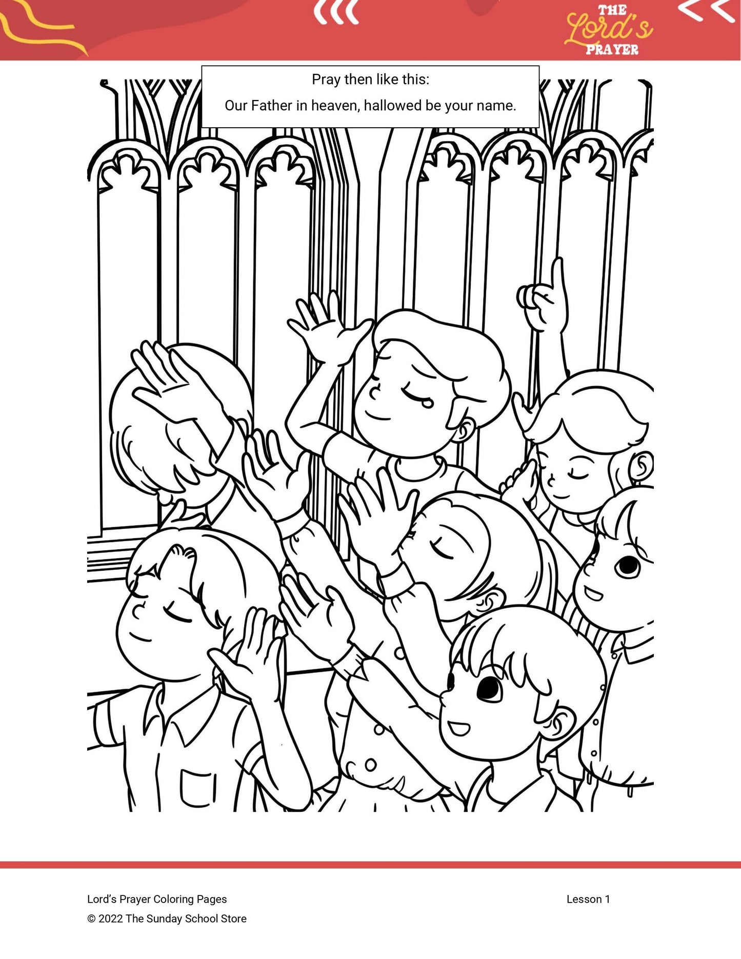 Our father free lesson for kids on the lords prayer