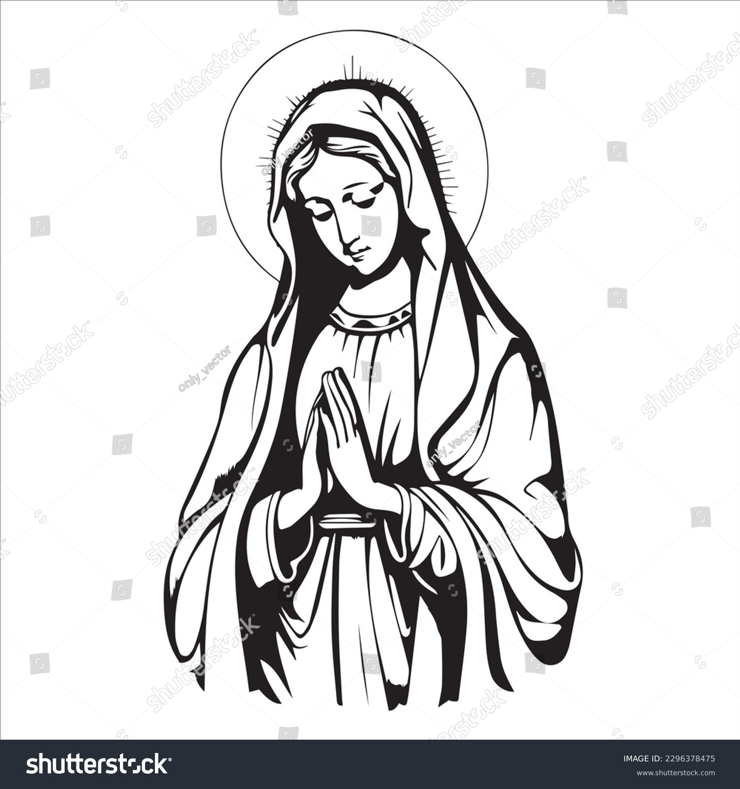 Mother mary over royalty