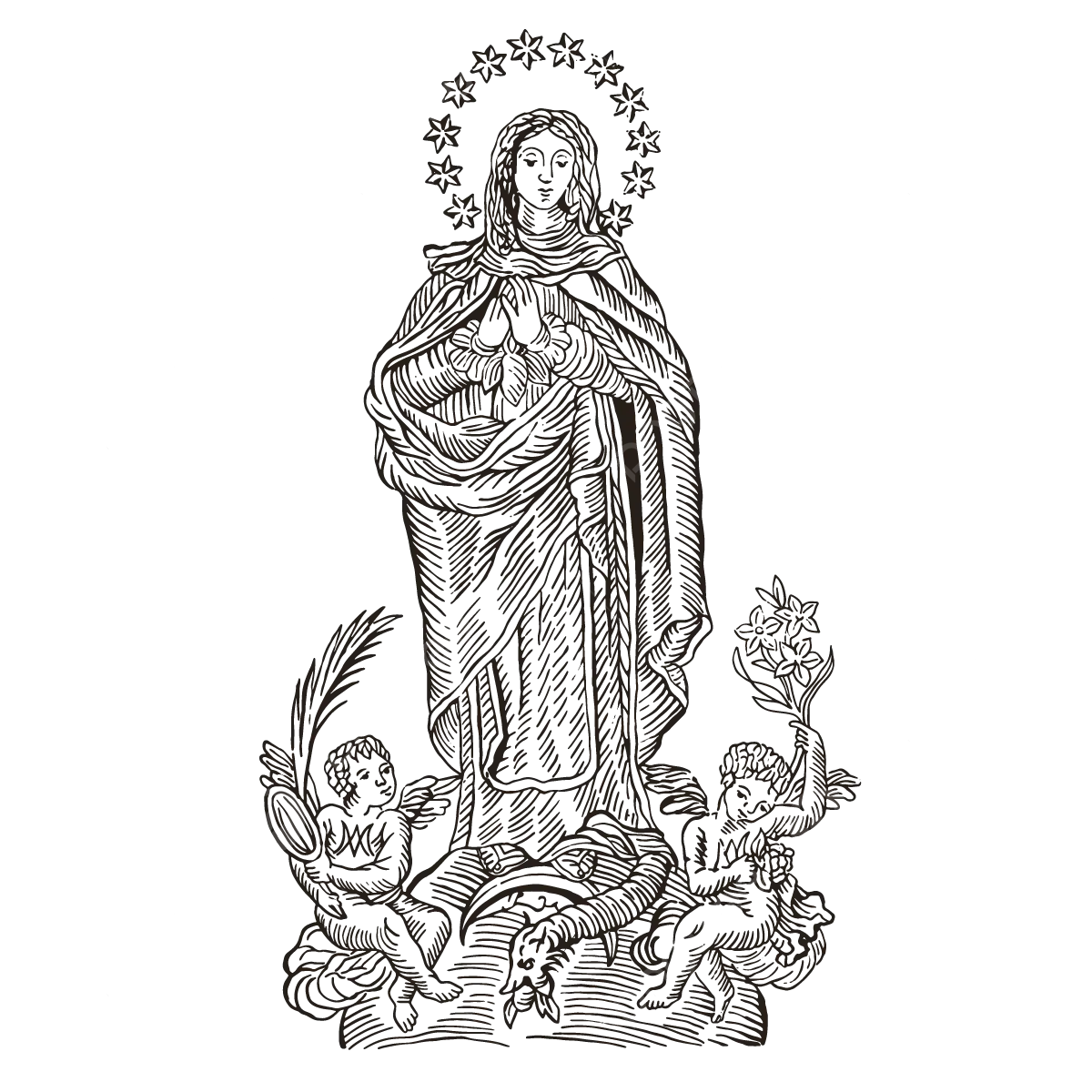 Our lady immaculate conception virgin mary vector immaculate conception mary png and vector with transparent background for free download