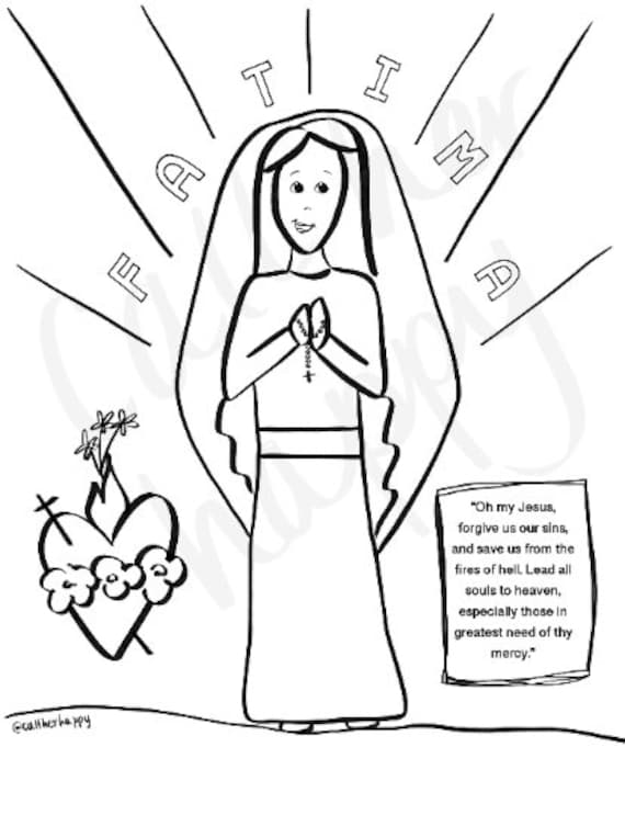 Fatima st francisco jacinta marto printable coloring page sheet liturgical year catholic resources kids feast day prayer activity jesus