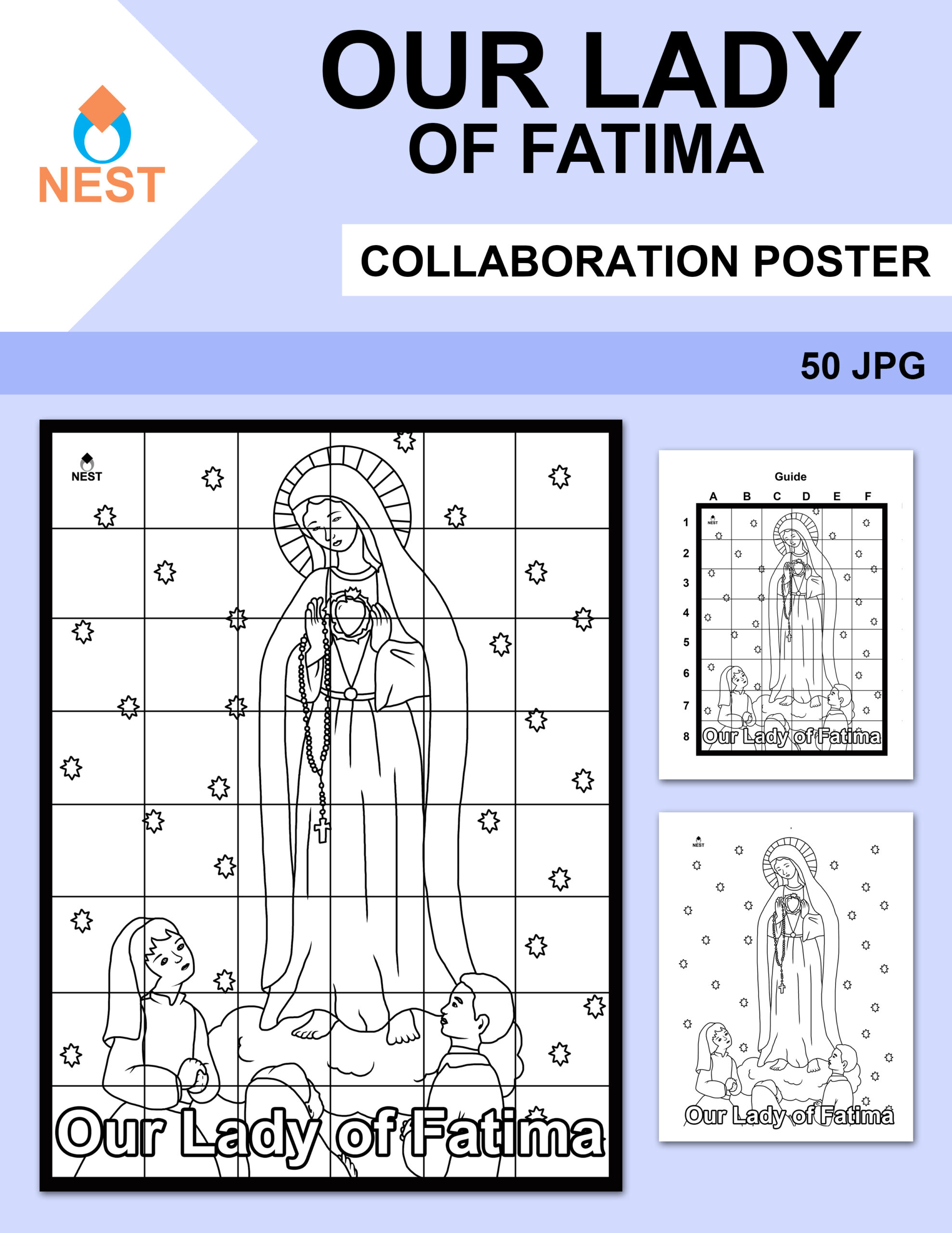 Our lady of fatima collaboration poster made by teachers
