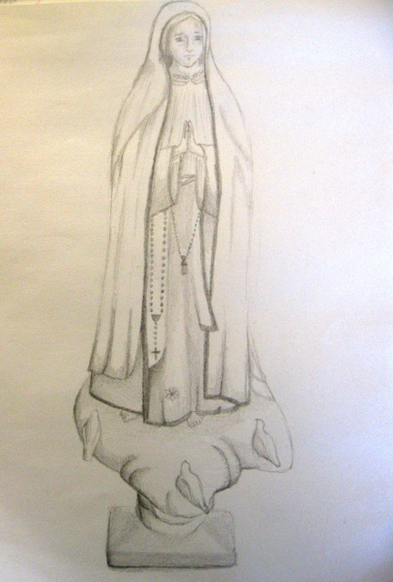 Our lady of fatima drawing