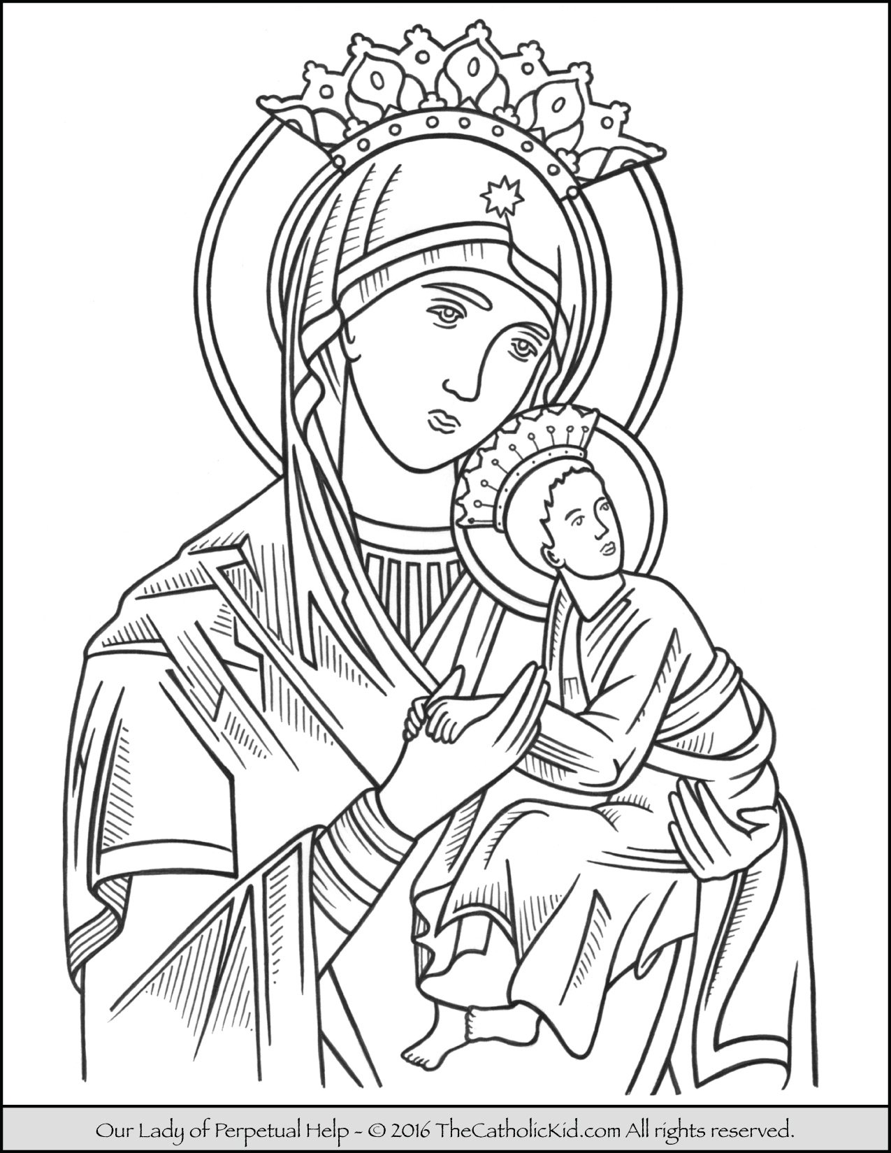 Saint mary coloring pages