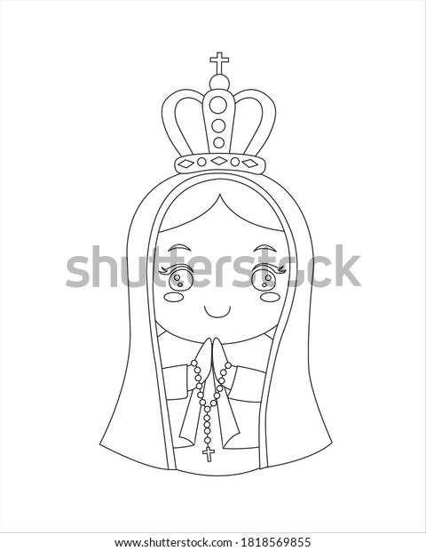 Our lady fatima virgin mary illustration stock vector royalty free