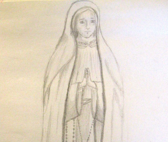 Our lady of fatima drawing