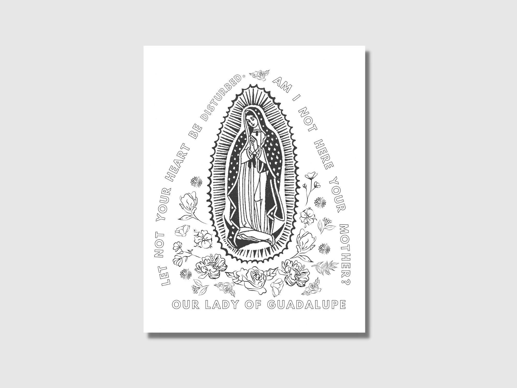 Buy our lady of guadalupe coloring page catholic coloring page printable coloring page pdf online in india