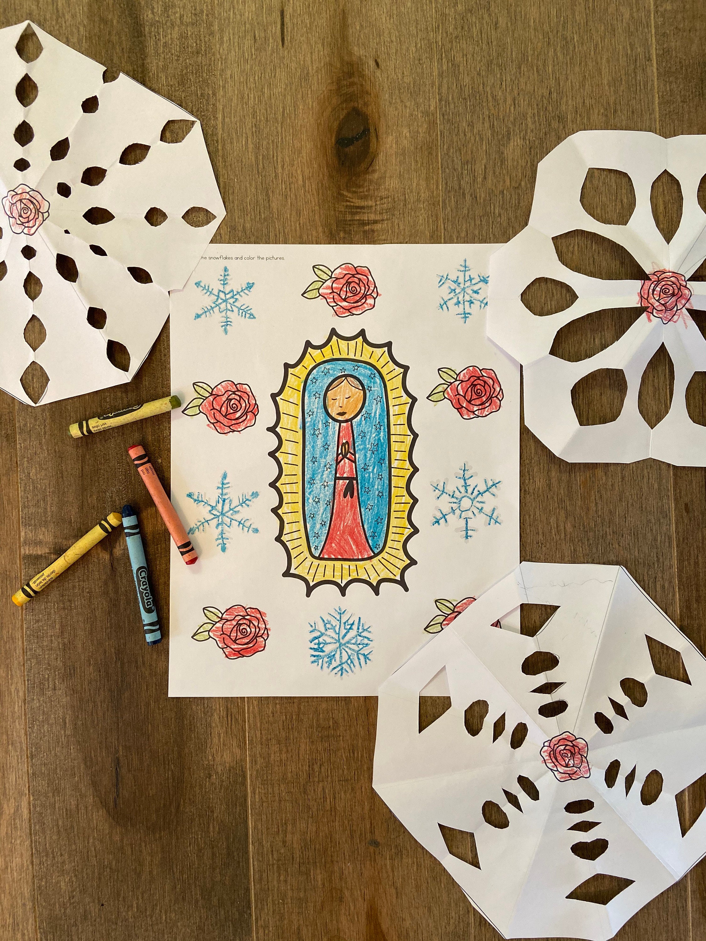 Our lady of guadalupe printable coloring page sheet lazy liturgical year catholic resources for kids feast day prayer activities jesus