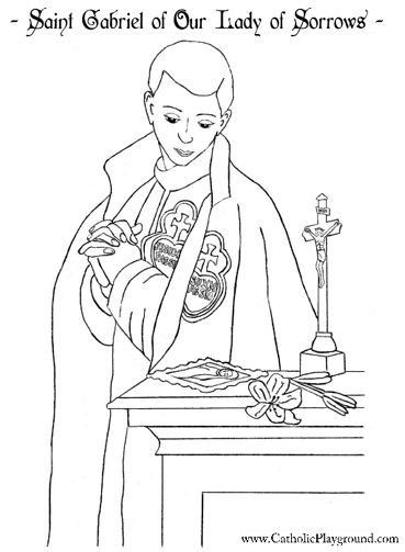 Saint gabriel of our lady of sorrows february th â catholic playground