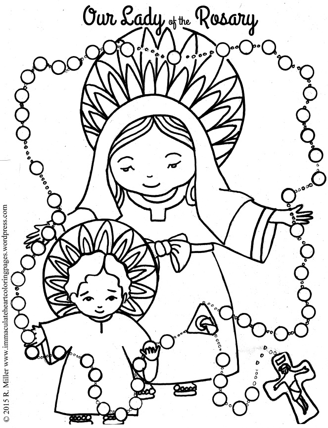 Our lady â immaculate heart coloring pages