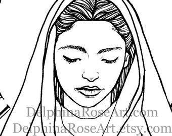 Catholic coloring page seven sorrows of mary mater dolorosa sorrowful mother pdf