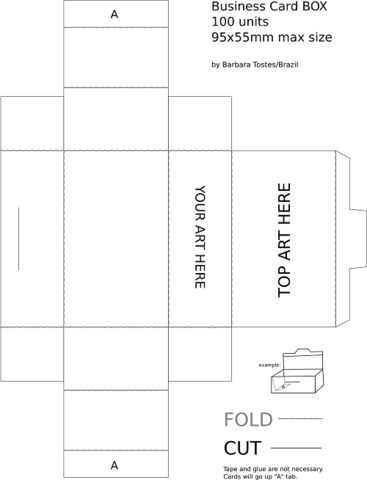Business card box template free printable papercraft templates