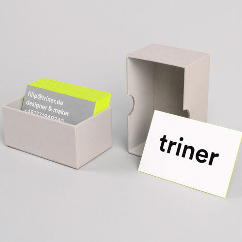 Gsm matt lam business cards with optional loured edges