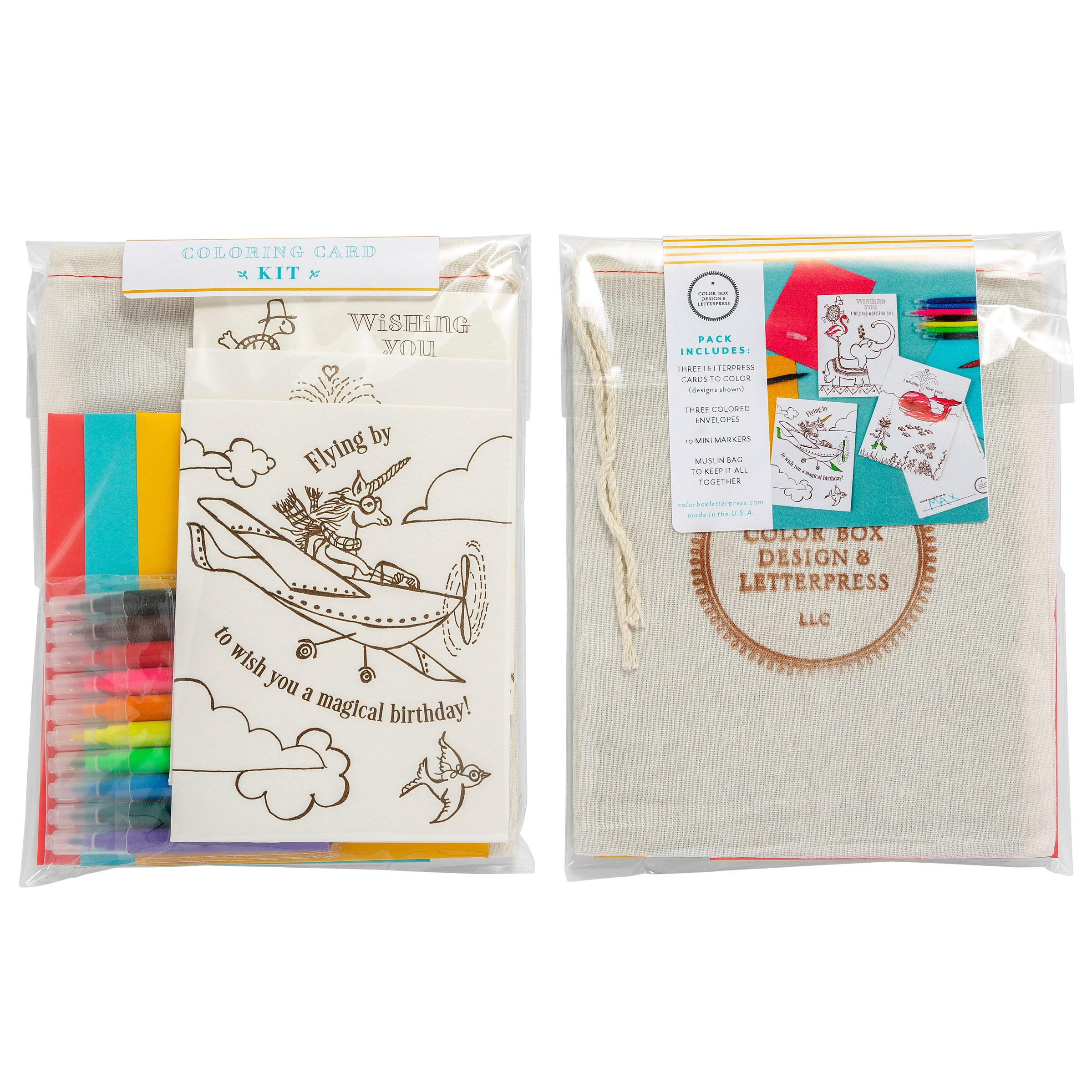 Coloring card creative kit â color box letterpress
