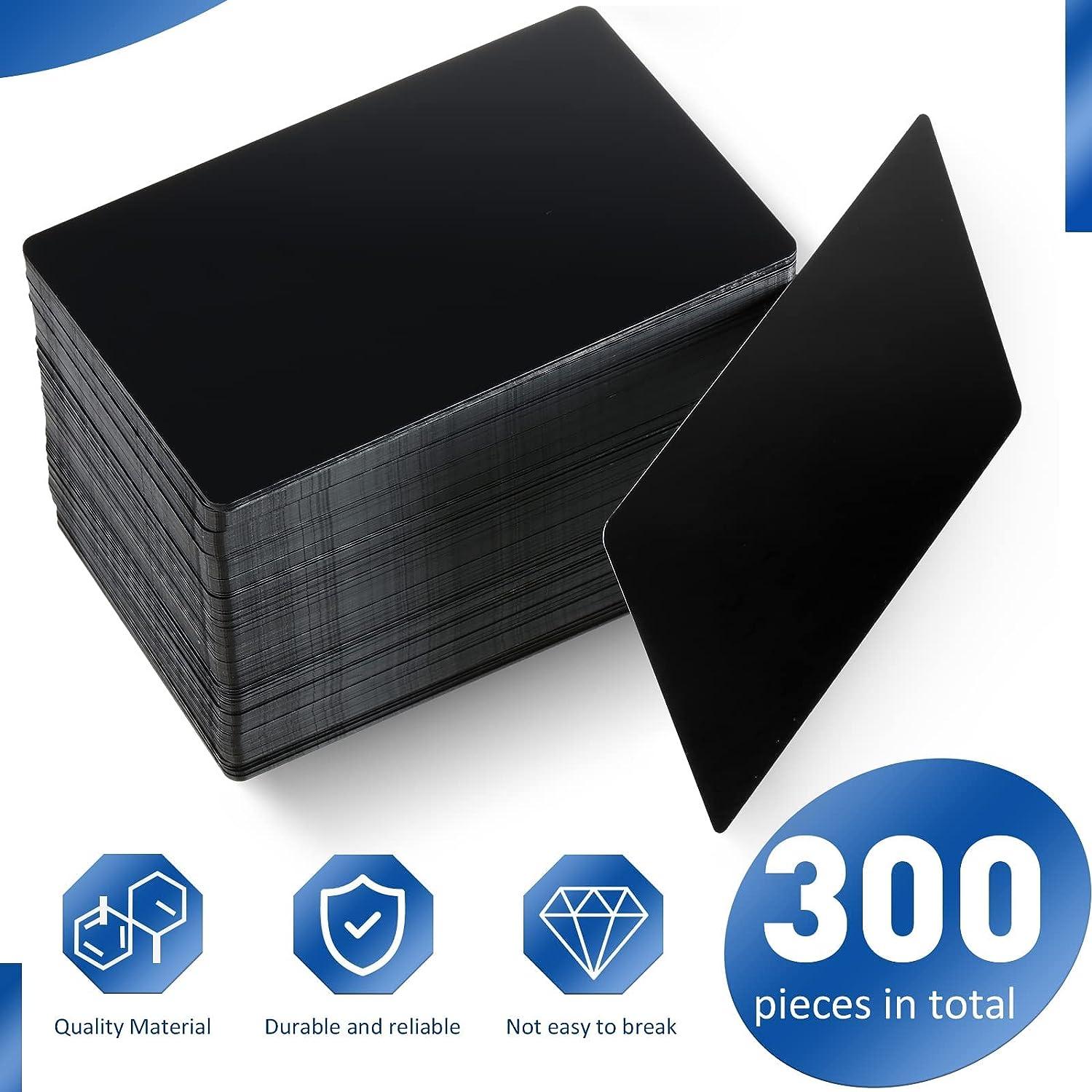 Marspark pieces metal engraving blanks multipurpose aluminum sheet aluminum business card blanks for cnc engraver laser engraving diy cards thickness mm inch black
