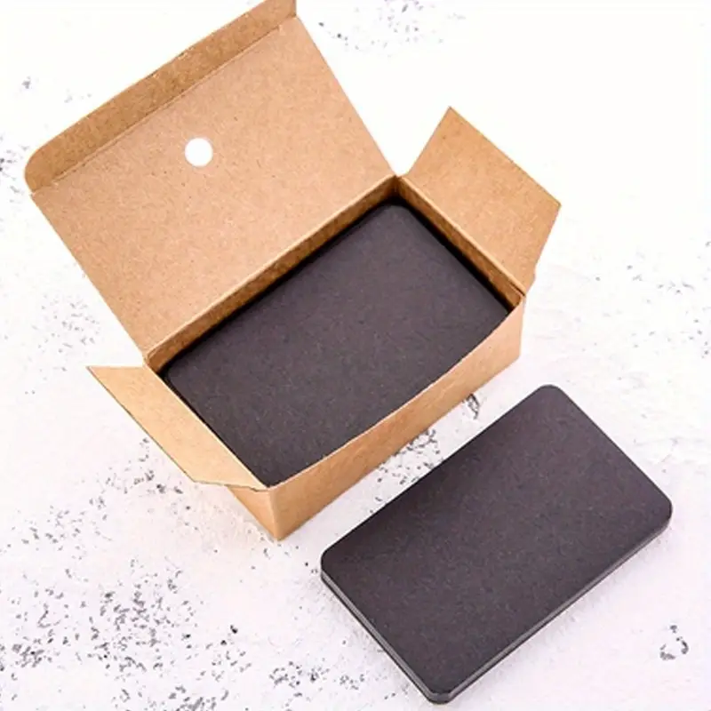 Retro solid color cards portable boxed blank kraft