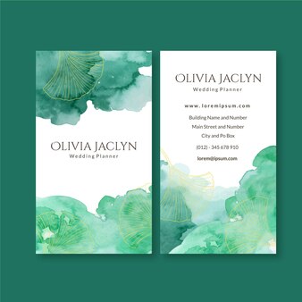 Page business card water color