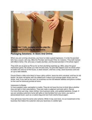 Packaging solutions by william newland
