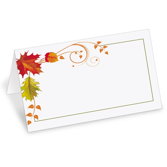 Fall freshness folded place cards paper direct