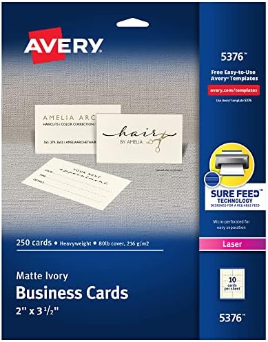Avery laser ivory business rds box rds office products